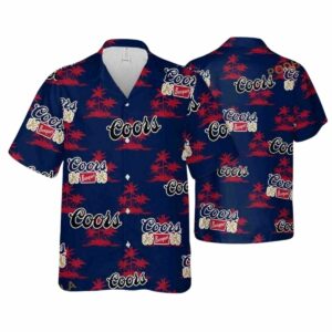 Coors Banquet Beer Coconut Island Pattern Hawaiian Shirt