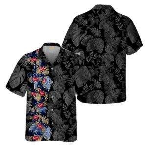 Coors Banquet Beer Front Stripe Color Hawaiian Shirt