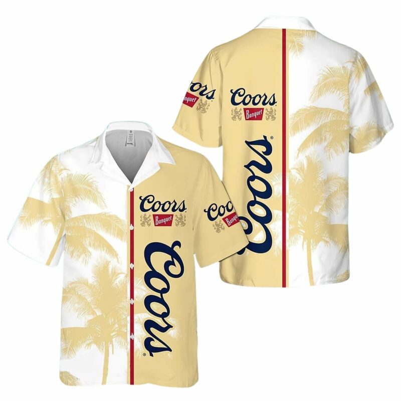 Coors Banquet In My Heart Coconut Yellow Hawaiian Shirt