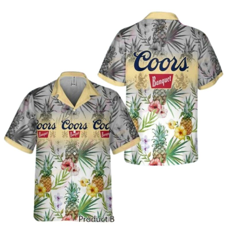 Coors Banquet Pineapple Summer Hawaiian Shirt