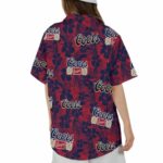 Coors Banquet Red Tropical Summer Beach Hawaiian Shirt Back 2