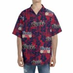 Coors Banquet Red Tropical Summer Beach Hawaiian Shirt Front 1