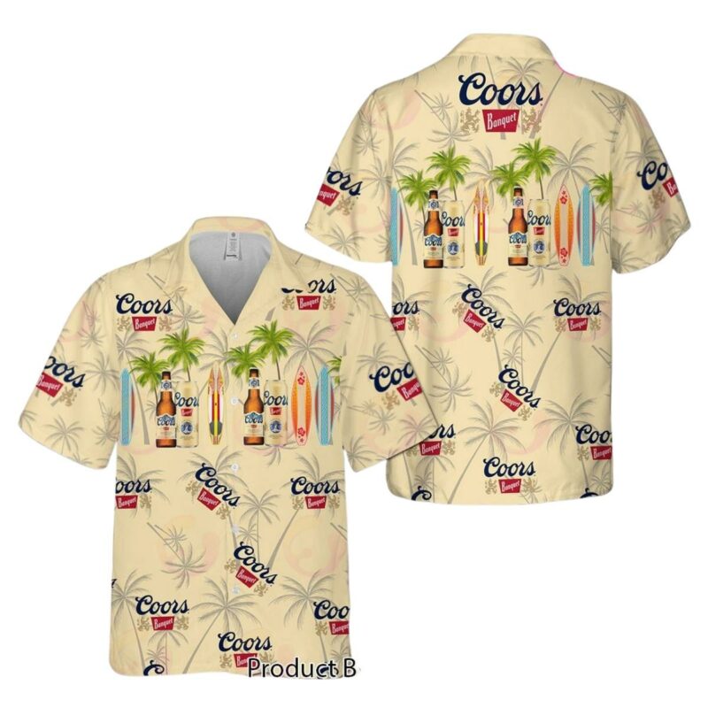 Coors Banquet Surfing Coconut And Drink Hawaiian Shirt