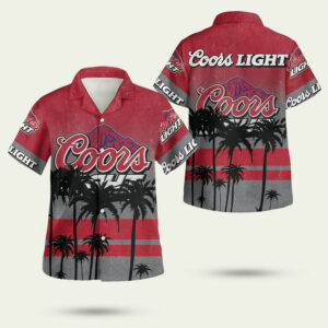 Coors light sunset hawaiian shirt