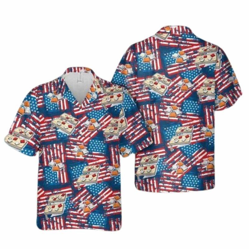 Cornhole American Flag Hawaiian Shirt