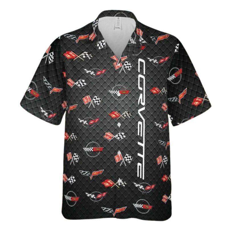 Corvette Generations Flag Logo Hawaiian Shirt