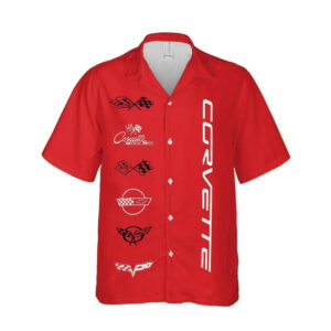 Corvette Generations Red Hawaiian Shirt