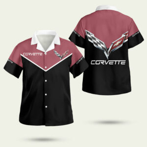 Corvette logo hawaiian shirt