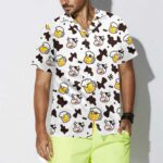 Cow And Beer Mug Seamless Pattern Cow Hawaiian Shirt Front 1