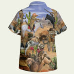 Cowboy cats meowdy cowboy cat hawaiian shirt back side