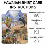 Cowboy cats meowdy cowboy cat hawaiian shirt care instruction