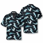 Cute Hammerhead Shark and Blue Dot Pattern Shark Hawaiian Shirt