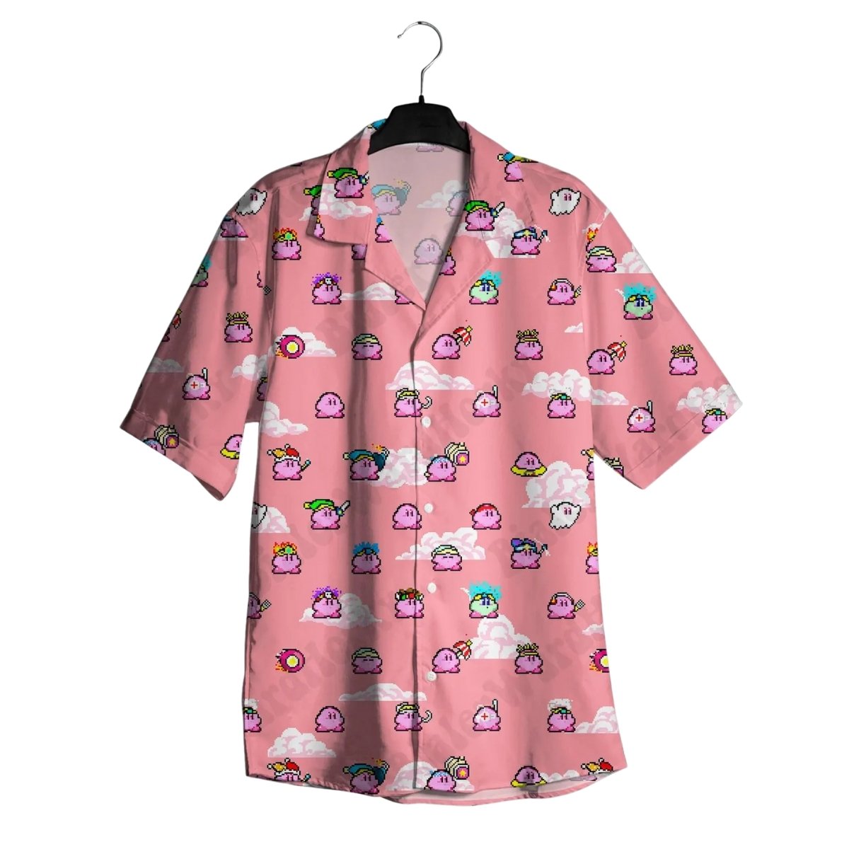 Cute Kirby Pixel Hawaiian Shirt