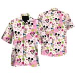 Cute Mickey And Friends Heads Summer Vacation Hawaiian Shirt