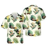 Cute Mickey Mouse Surfing Summer Beach Tropical Leaves Hawaiian Shirt