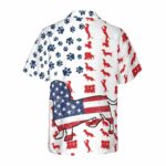 Dachshund American Flag Hawaiian Shirt Back