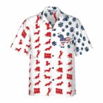 Dachshund American Flag Hawaiian Shirt Front