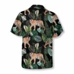 Dark Jungle Exotic Tiger Hawaiian Shirt Back