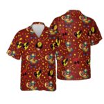 Deadpool And Wolverine Red Pattern Hawaiian Shirt