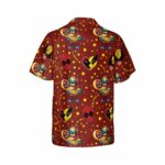Deadpool And Wolverine Red Pattern Hawaiian Shirt Back