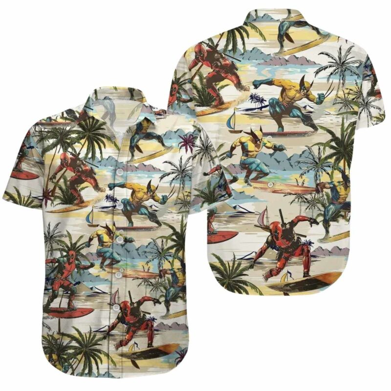 Deadpool And Wolverine Superhero Hawaiian Shirt