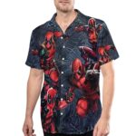 Deadpool Avengers Tropical Leaves Hawaiian Shirt