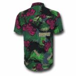 Deadpool Palm Leaves Green Pattern Hawaiian Shirt Back
