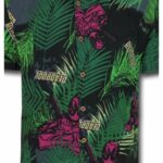 Deadpool Palm Leaves Green Pattern Hawaiian Shirt Front 1