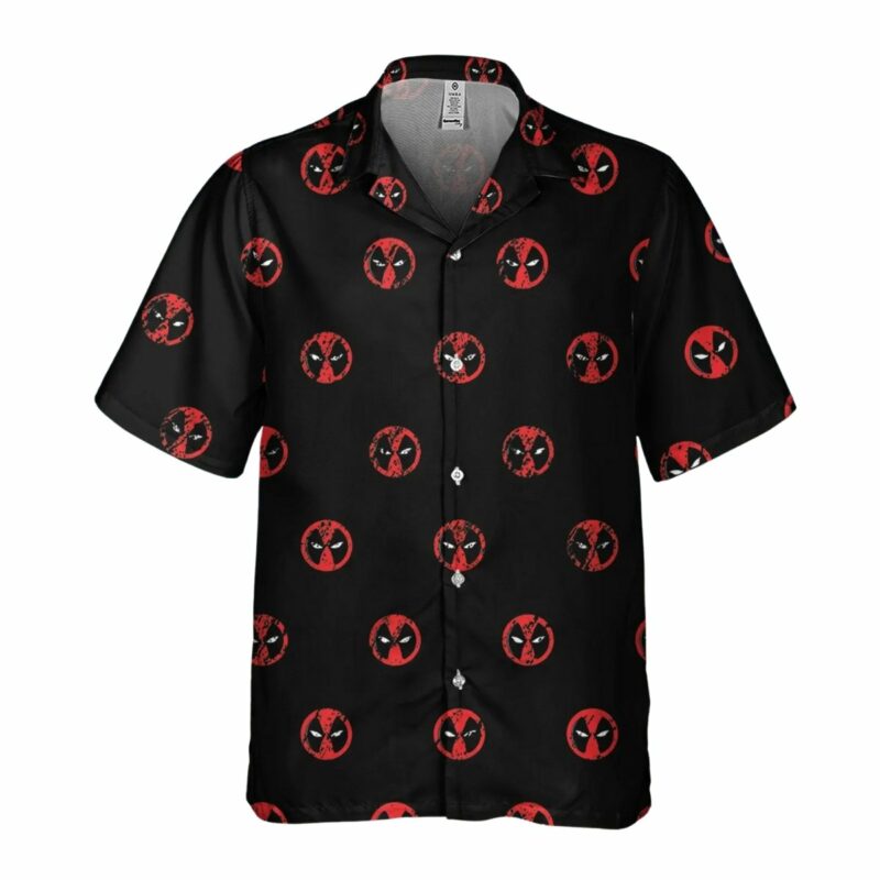Deadpool Symbol Seamless Superhero Tropical Hawaiian Shirt