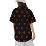 Deadpool Symbol Seamless Superhero Tropical Hawaiian Shirt Back 1