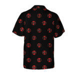 Deadpool Symbol Seamless Superhero Tropical Hawaiian Shirt Back