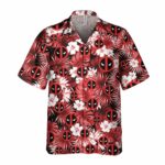 Deadpool Symbol Summer Floral Vacation Hawaiian Shirt