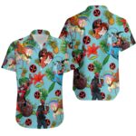 Deadpool Wade Wilson Floral Tropical Hawaiian Shirt