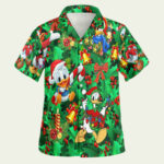 Decor christmas with donald christmas hawaiian shirt front