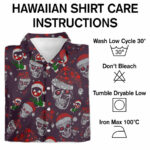 Diamond skull christmas hawaiian shirt care instructions