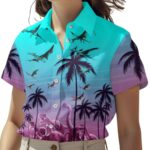 Dinosaur Jurassic Dino Beach Hawaiian Shirt Front