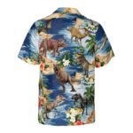 Dinosaur Lover Tropical Summer Hawaiian Shirt Back