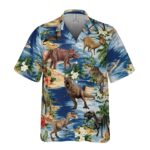 Dinosaur Lover Tropical Summer Hawaiian Shirt Front