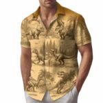 Dinosaur Prehistoric Vintage Hawaiian Shirt
