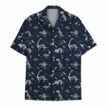 Dinosaur Skeleton Hawaiian Shirt Front