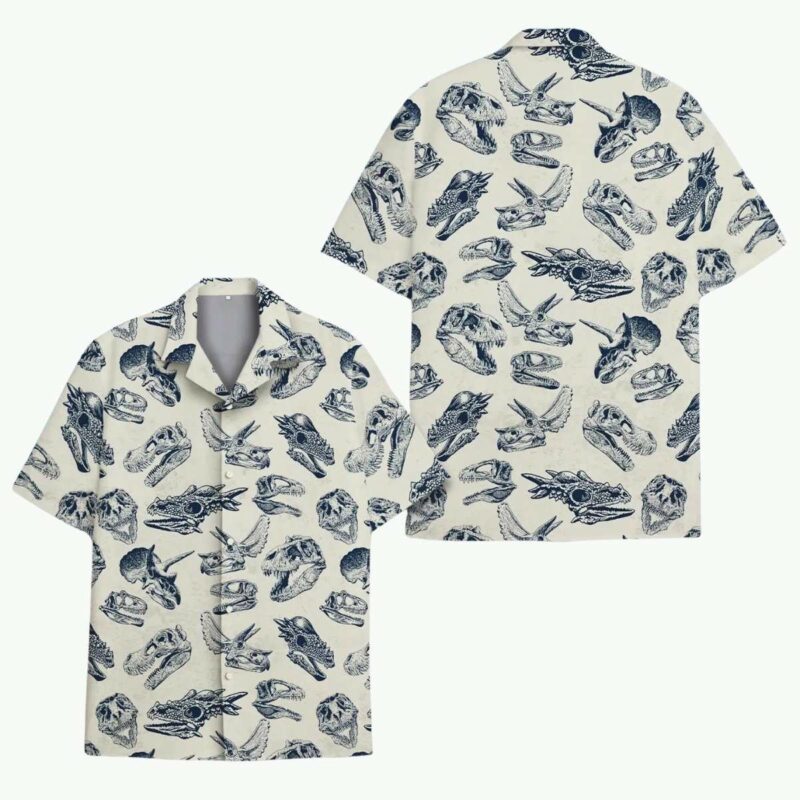 Dinosaur Skull Hawaiian Shirt