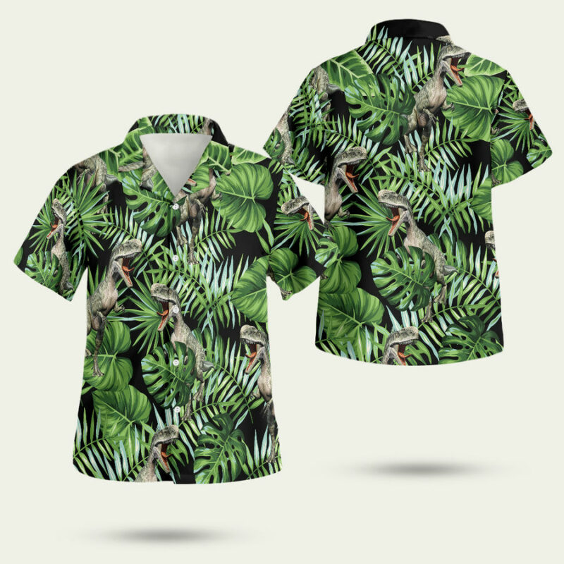 Dinosaur Tropical Hawaiian Shirt