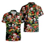 Disney Christmas Tropical Festive Mickey Holiday Hawaiian Shirt