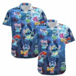 Disney Cute Stitch Tropical Summer Beach Hawaiian Shirt