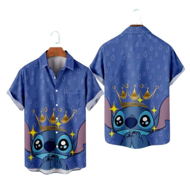 Disney Lilo &Amp; Stitch King Crown Hawaiian Shirt