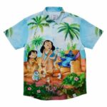 Disney Lilo and Stitch Beach Scene Camp Hawaiian Shirt