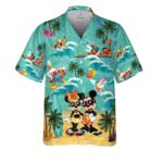 Disney Mickey And Minnie Hawaiian Shirt Front