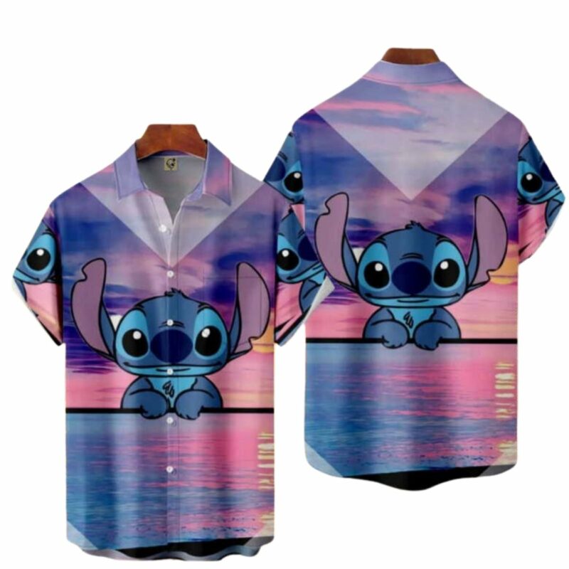 Disney Movies Lilo &Amp; Stitch Tropical Retro Pattern Hawaiian Shirt