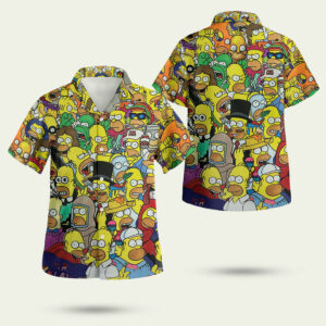 Doh simpsons the simpsons family hawaiian shirt