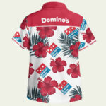 Dominos pizza hawaiian shirt back side